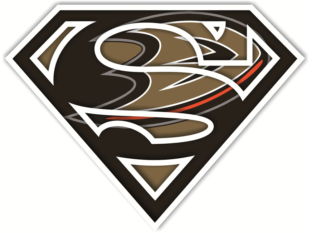 Anaheim Ducks superman logos iron on heat transfer